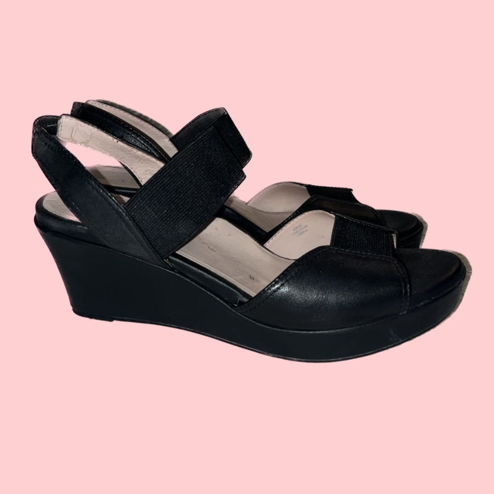 TARYN ROSE black sandal platforms